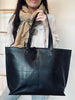 Shopper Jessie black leather – Lättviktig