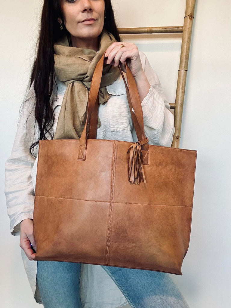 Shopper Jessie cognac - VIAMAJA.DK