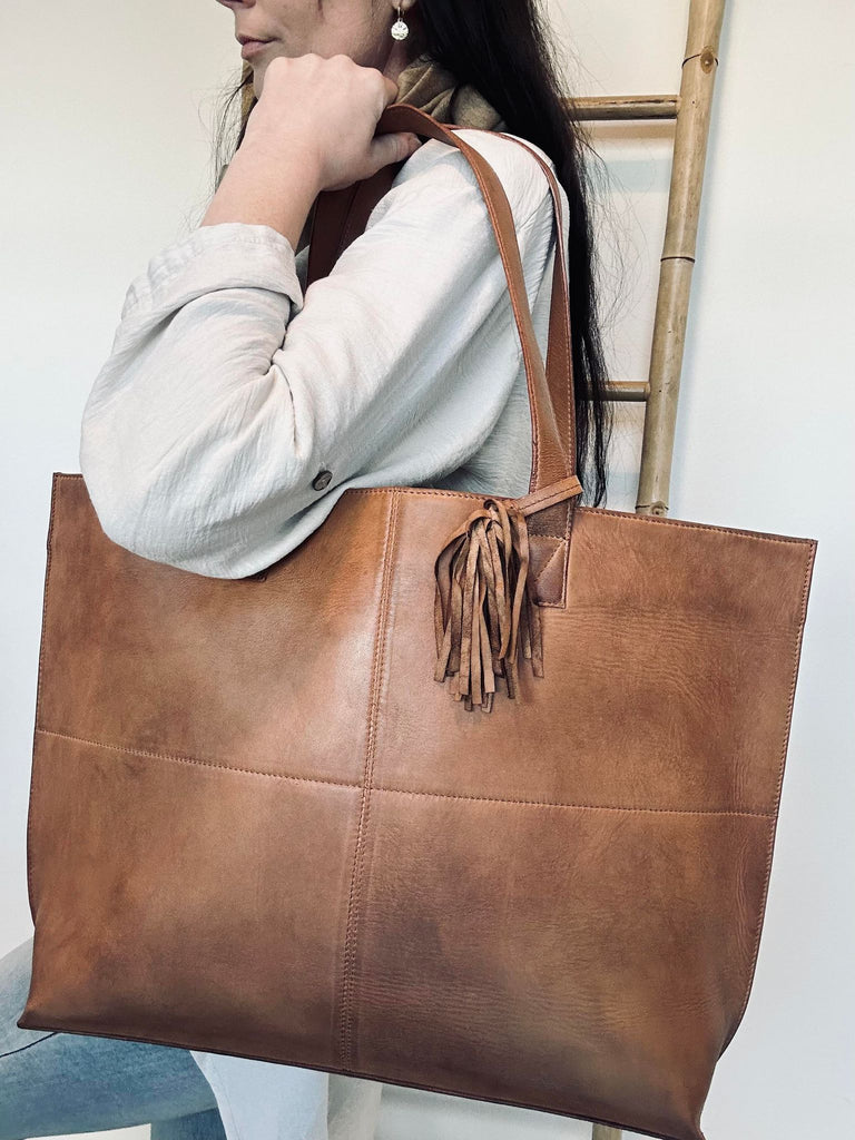 Shopper Jessie cognac - VIAMAJA.DK