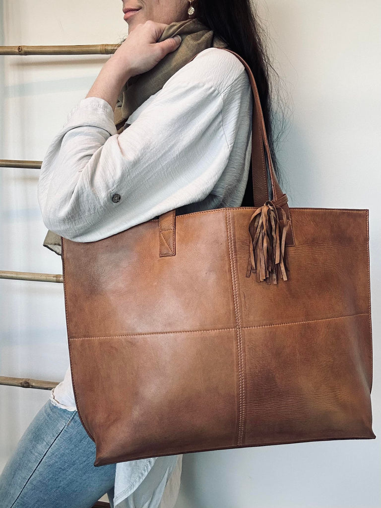 Shopper Jessie cognac - VIAMAJA.DK