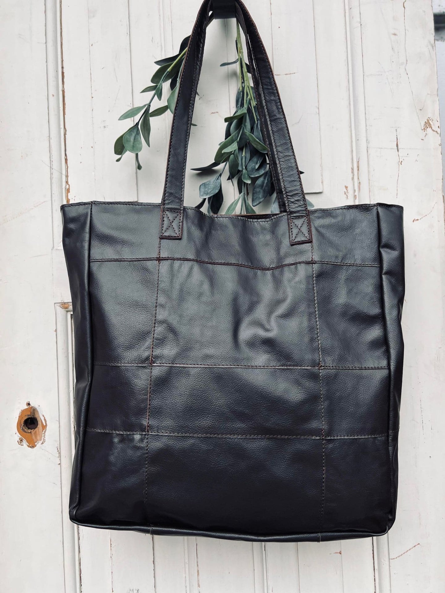 Shopper PATCHWORK - Dark walnut - VIAMAJA.DK