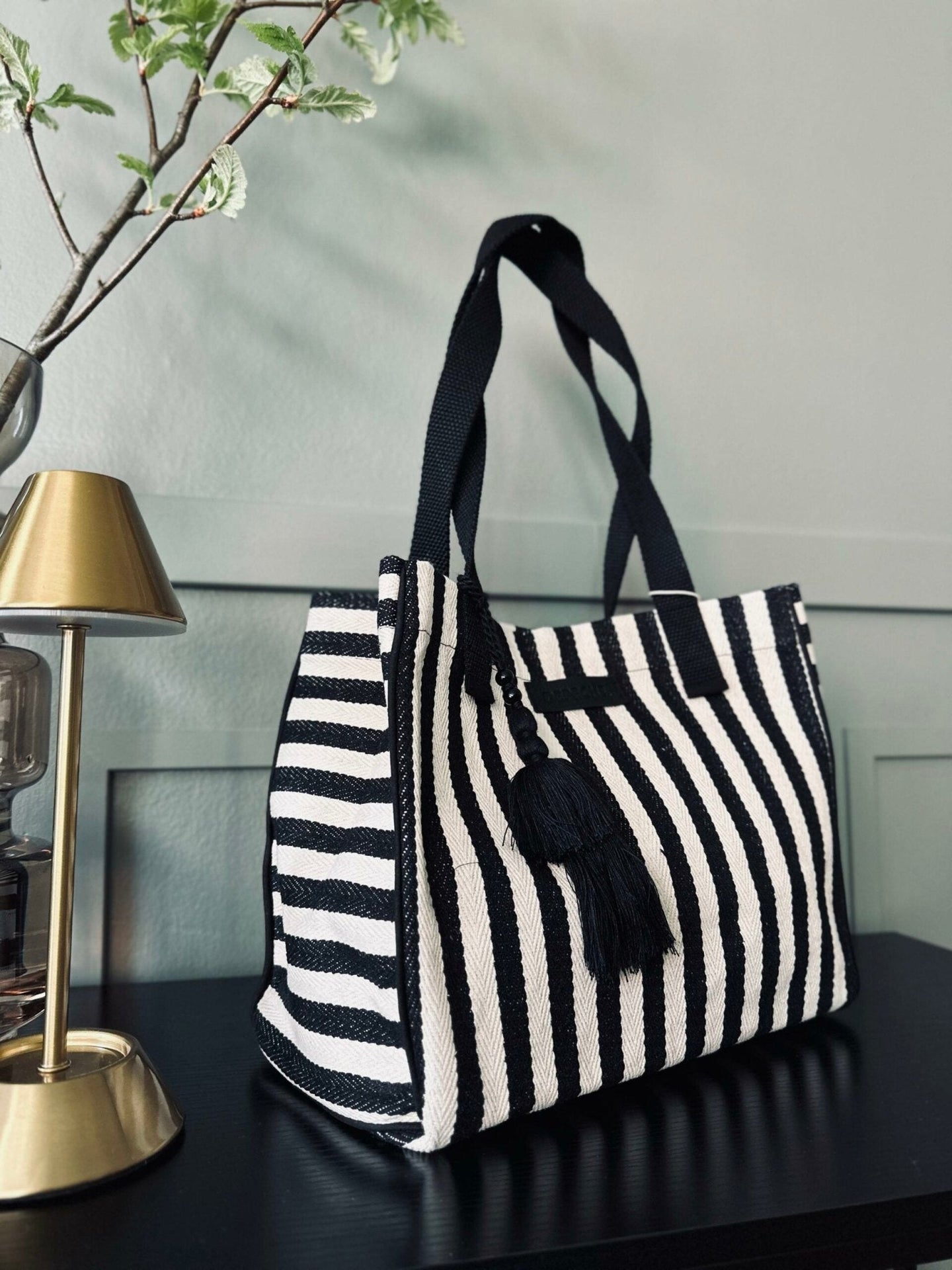Shopper STRIBE Canvas Small - VIAMAJA.DK
