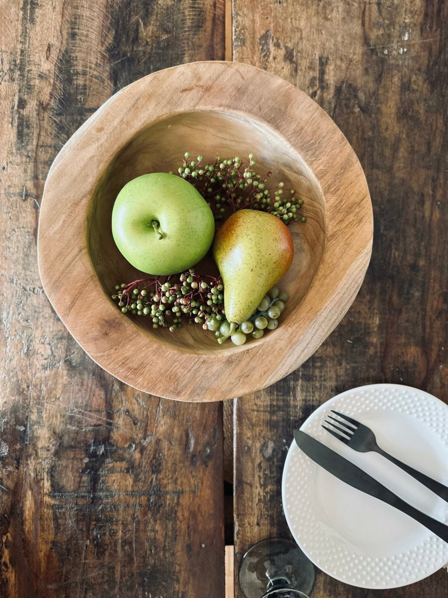 Skål af teakrod – Medium - VIAMAJA.DK