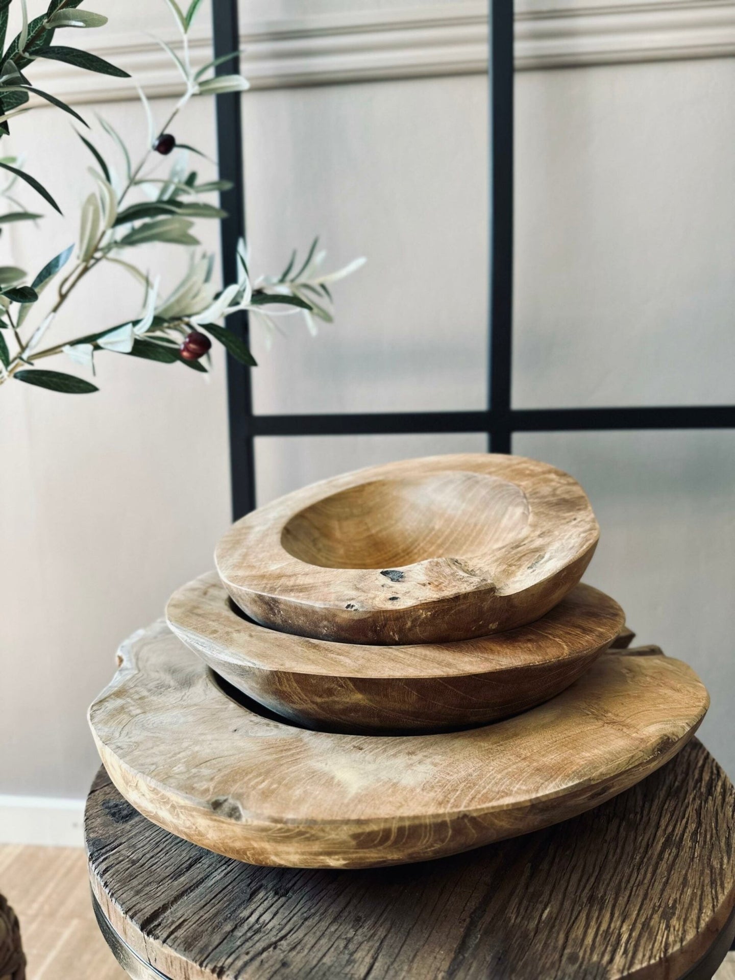 Skål af teakrod – Medium - VIAMAJA.DK