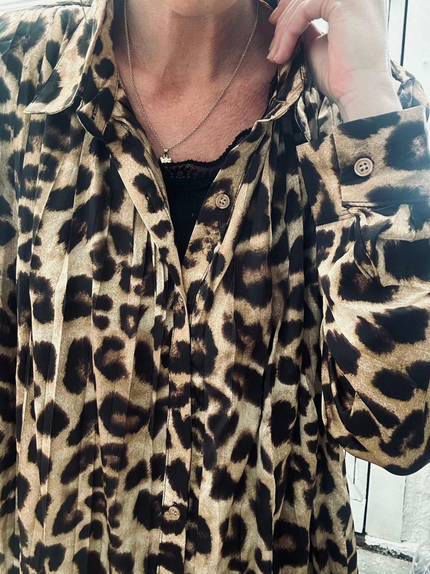 Skjortekjole Leopard - VIAMAJA.DK