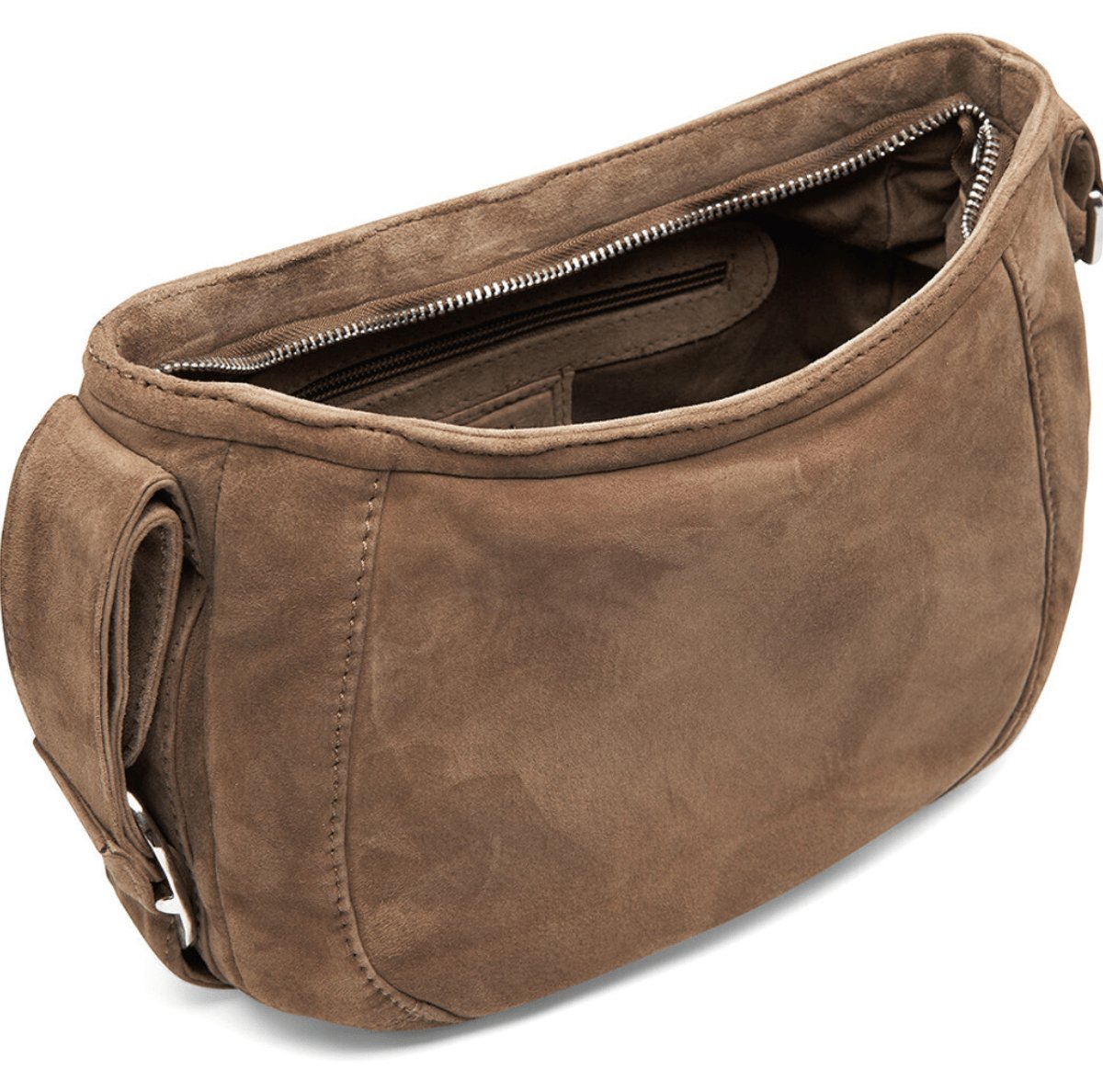 Skuldertaske Dark sand leather - VIAMAJA.DK