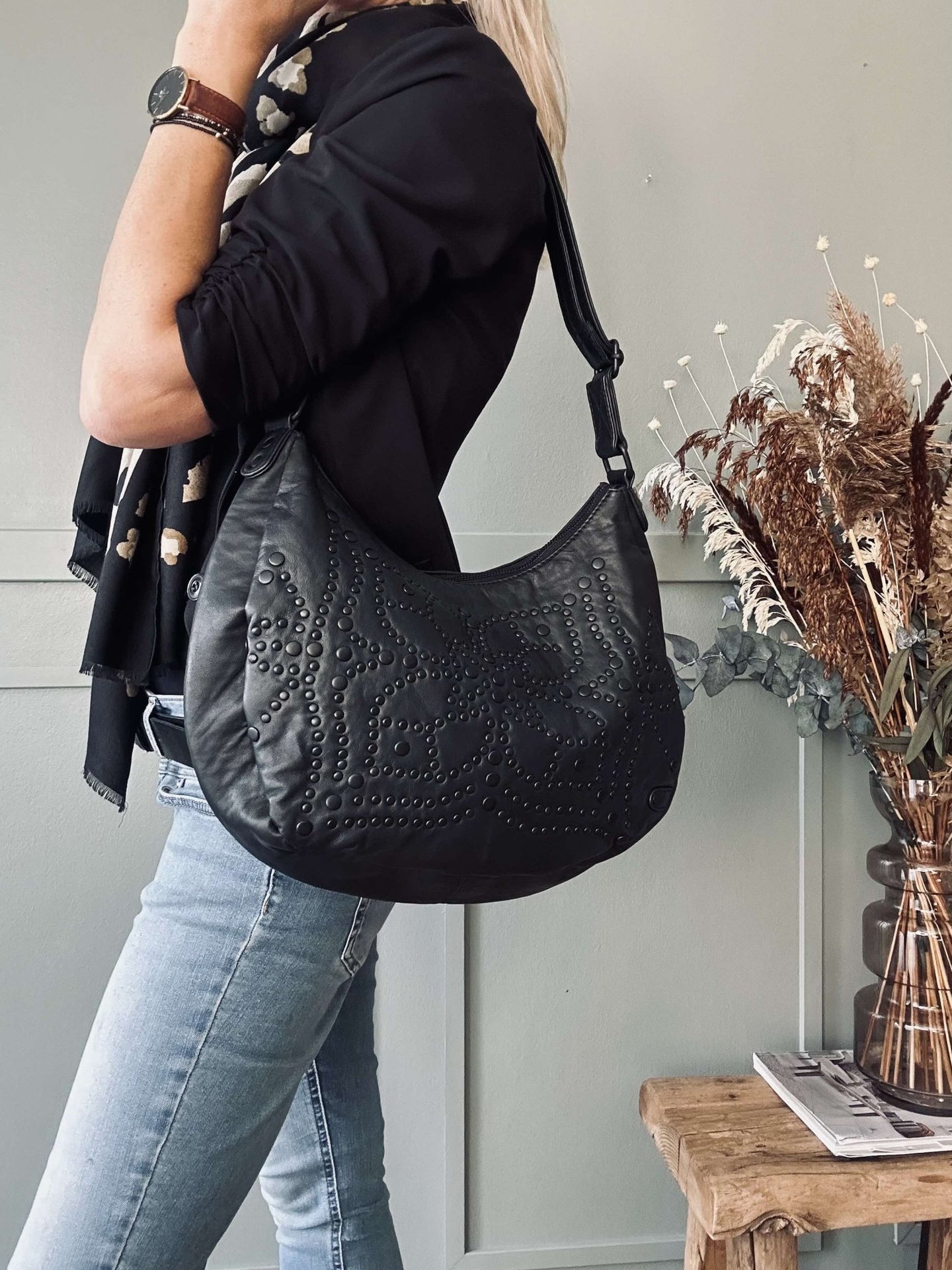 Skuldertaske Eva - Black - VIAMAJA.DK