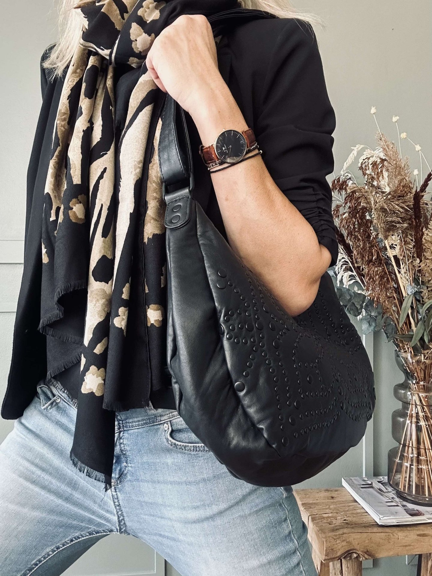 Skuldertaske Eva - Black - VIAMAJA.DK