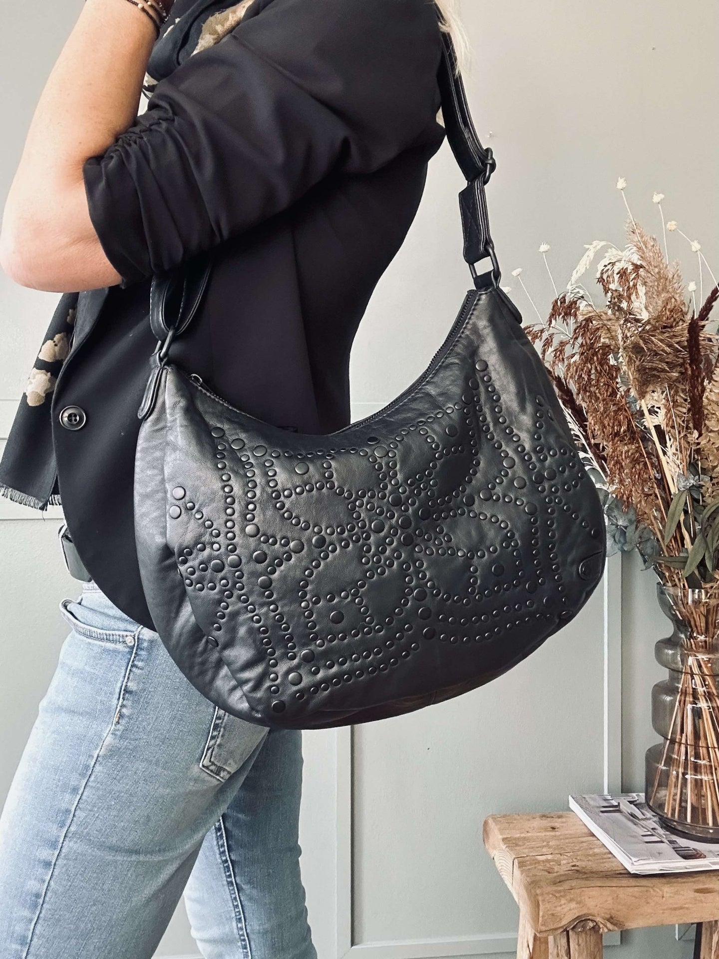 Skuldertaske Eva - Black - VIAMAJA.DK