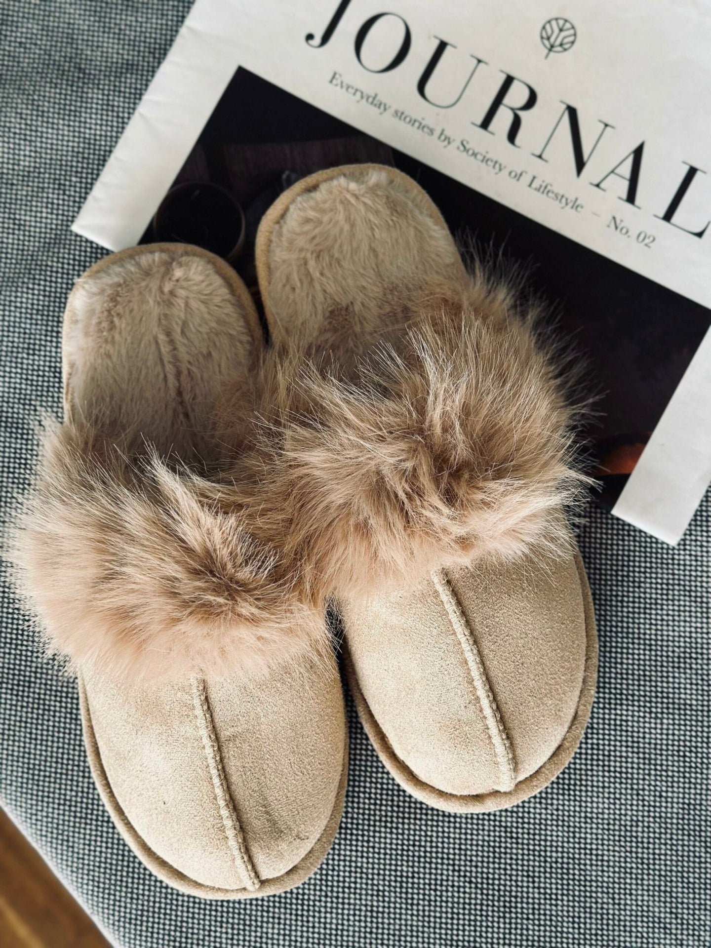 Slippers Lys Camel - VIAMAJA.DK
