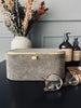 Smyckesbox - Taupe med guld