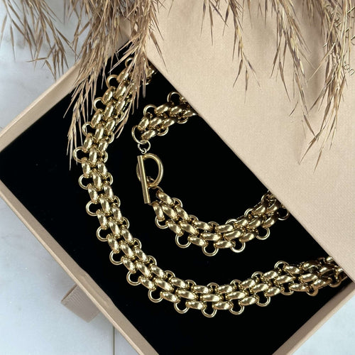 Smykkesæt ATHENA – Forgyldt - VIAMAJA.DK