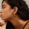 Tvinnade chunky hoops guldbelagda