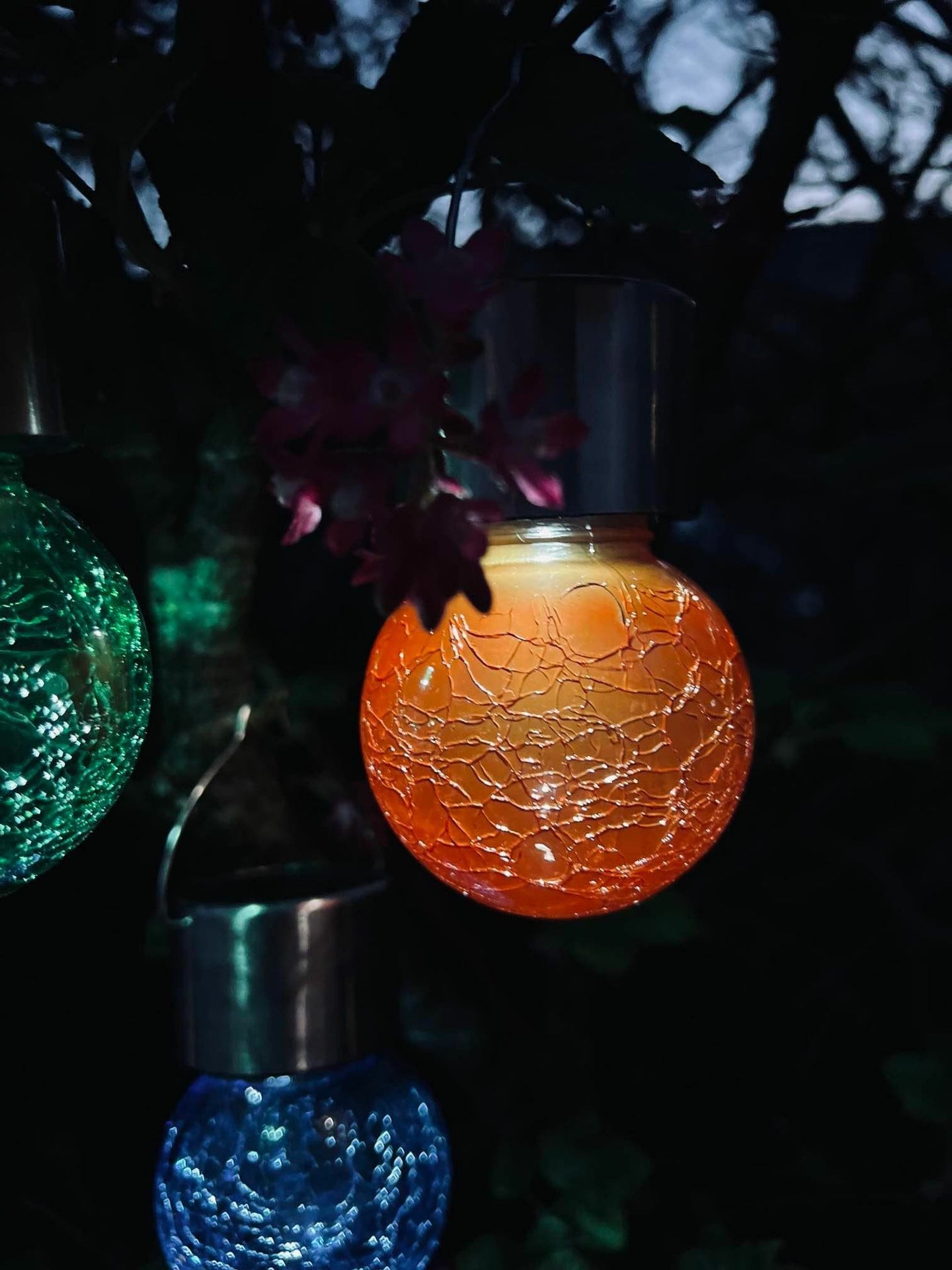 Solcelle LED pære med ophæng - 3 stk COLOR - VIAMAJA.DK