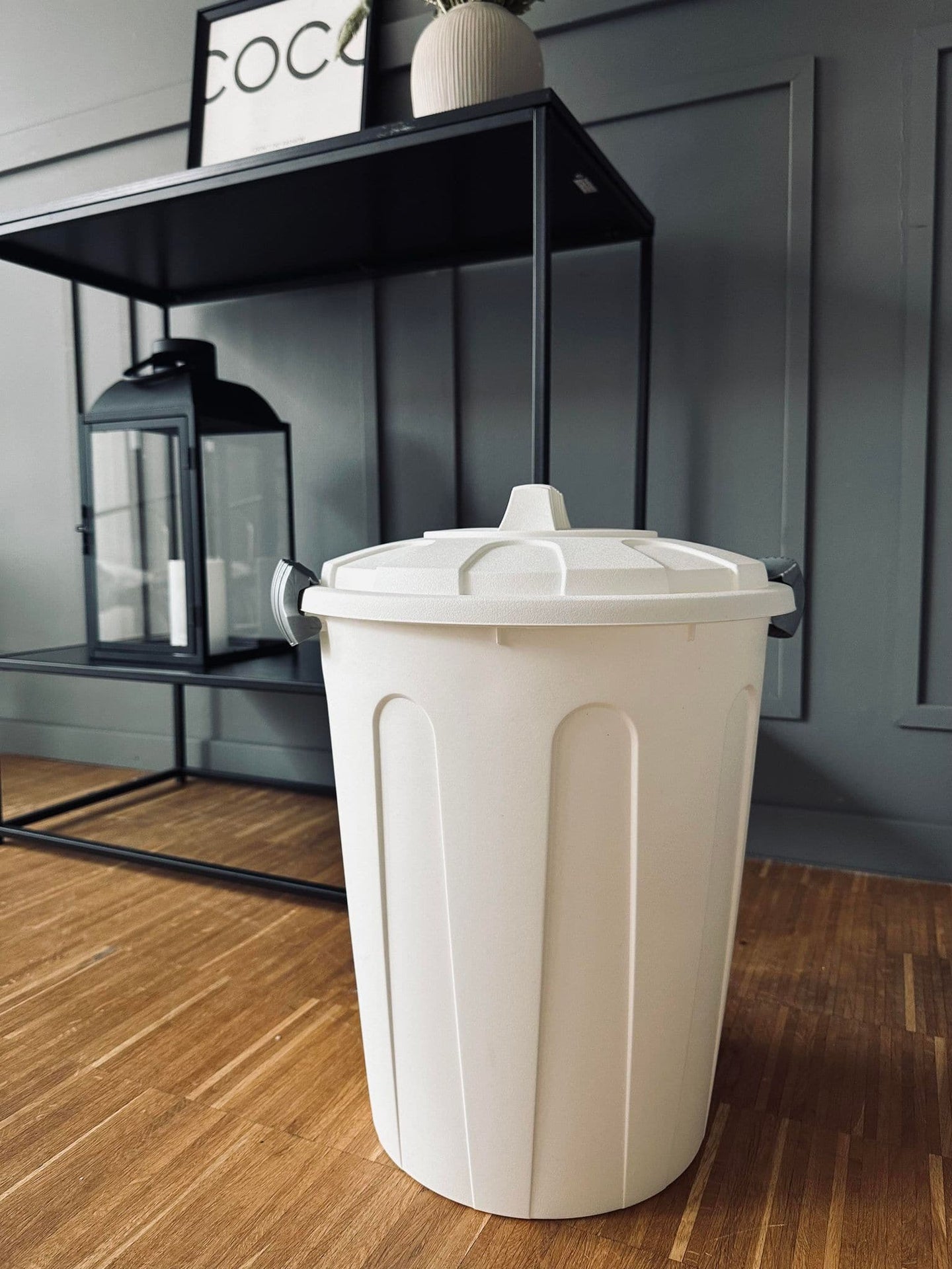 Spand med låg til opbevaring - Hvid - VIAMAJA.DK