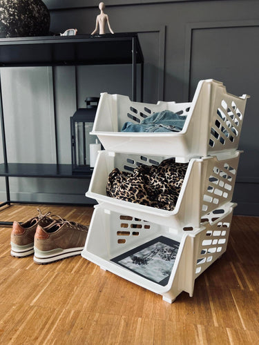 Stabelbar organizer - Hvid - VIAMAJA.DK