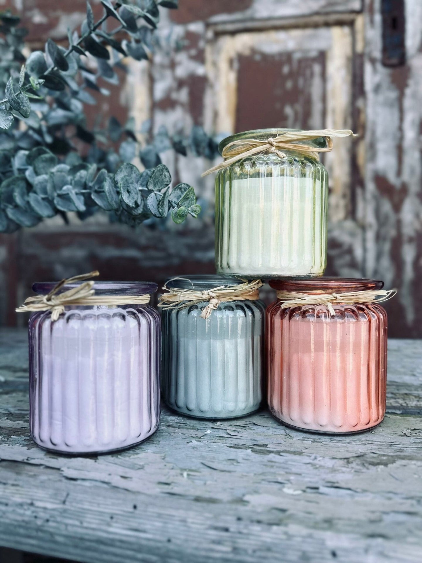 Stearinlys – Mix pastel i glas - VIAMAJA.DK