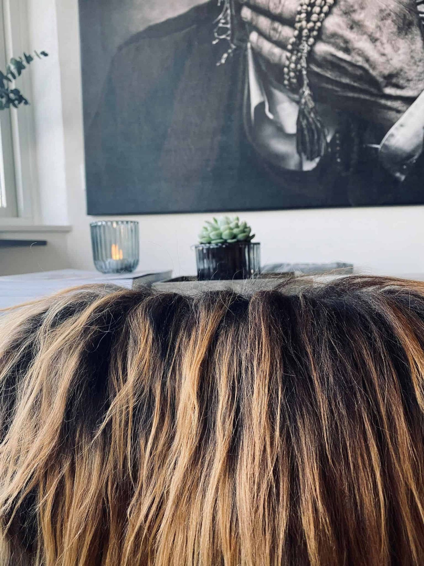 Stor Glas fyrfadsstage – Lav Røgfarvet - VIAMAJA.DK