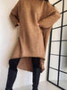 Stickad klänning Cozy – Camel