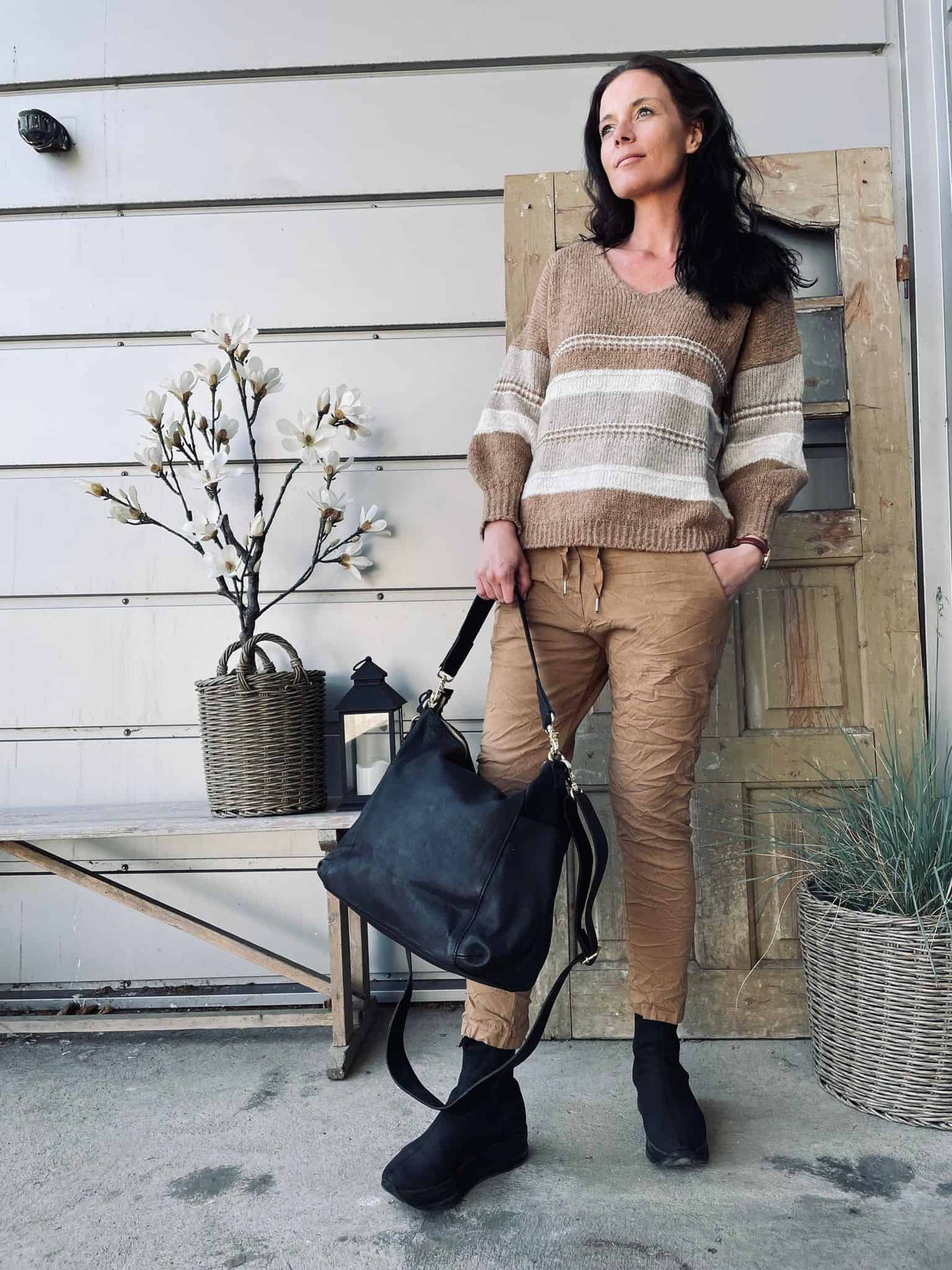 Strik Oversize Alma Camel - VIAMAJA.DK