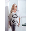 Stickad tröja SMILE Beige Oversize