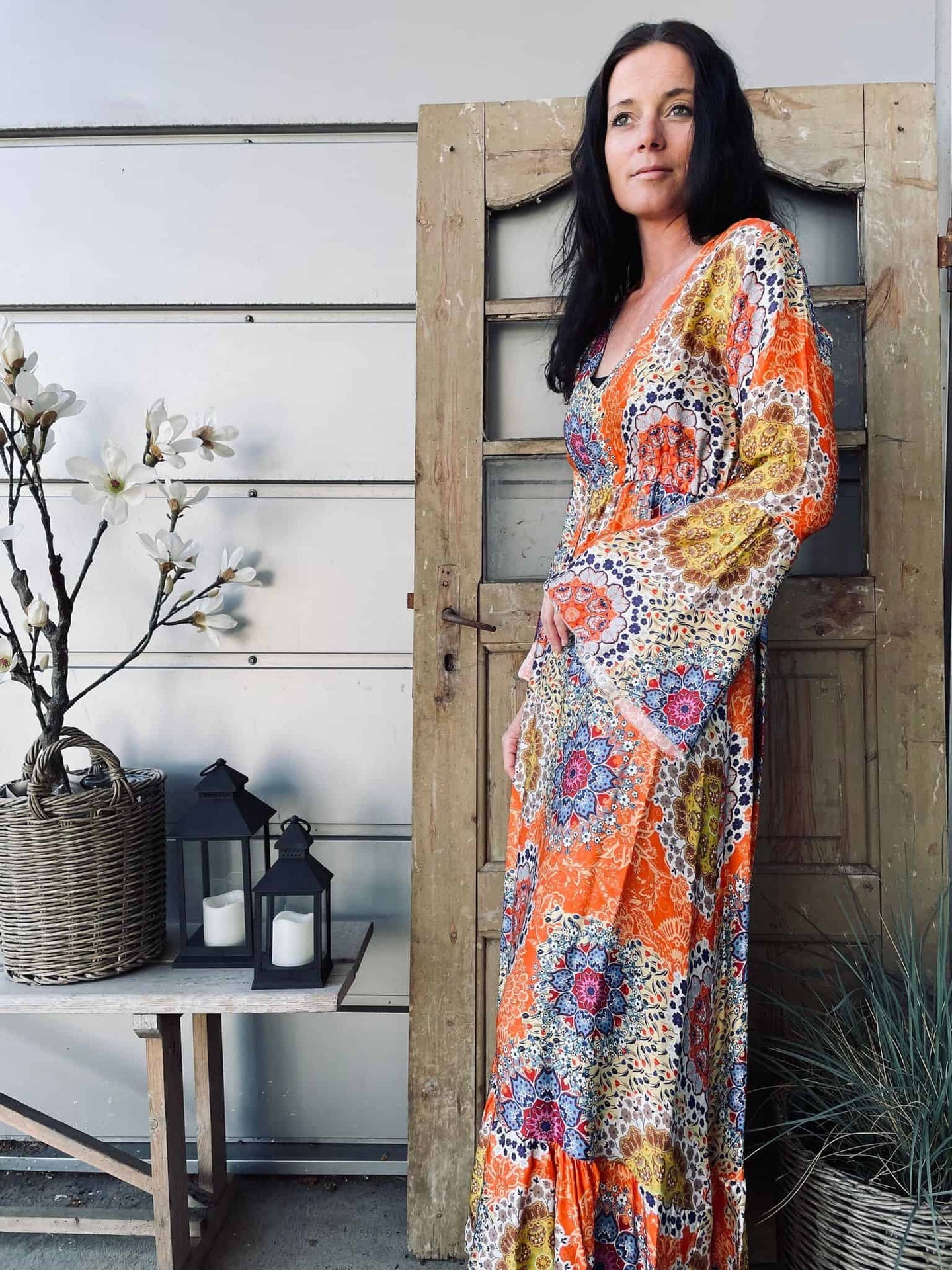 Summerdress Orange - S/M - VIAMAJA.DK