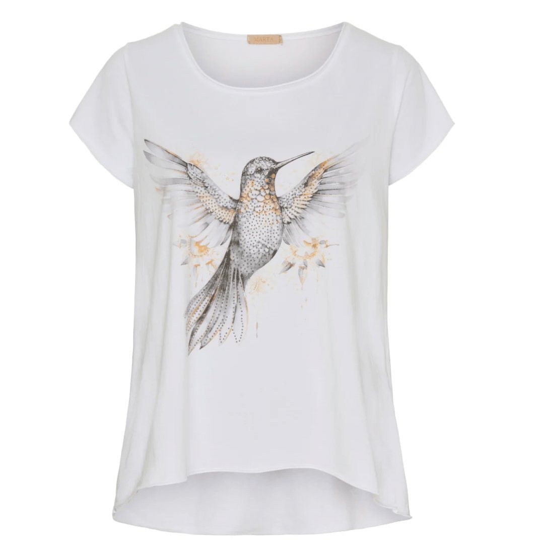 T - shirt – Grey bird - VIAMAJA.DK