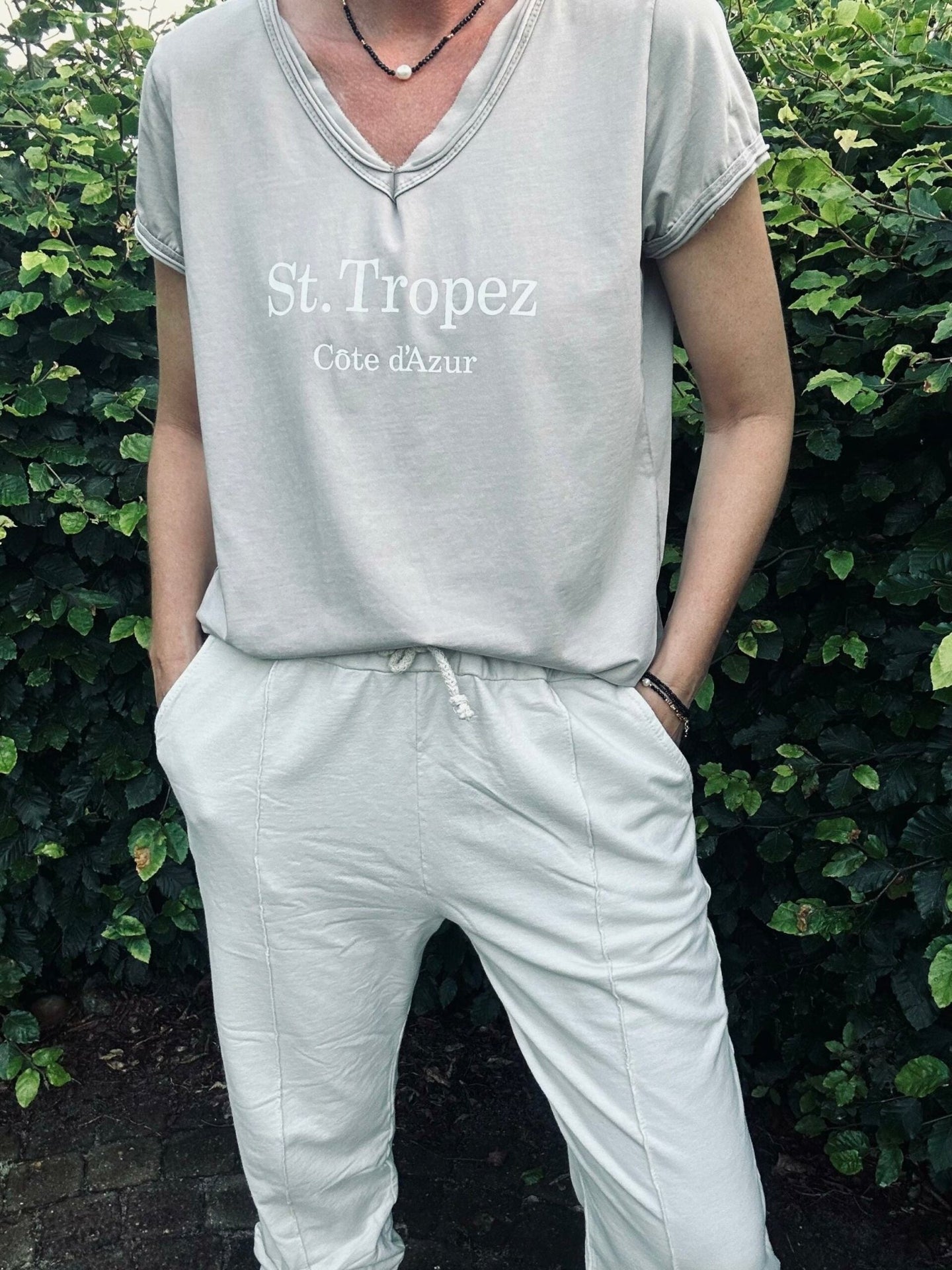 T - shirt ST. TROPEZ Beige - VIAMAJA.DK
