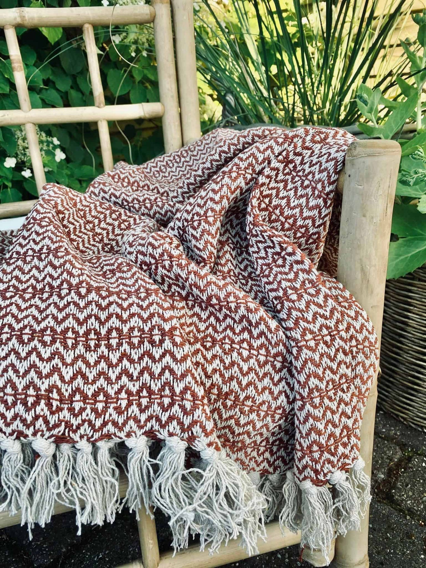 Tæppe i genanvendt bomuld - Terracotta - VIAMAJA.DK