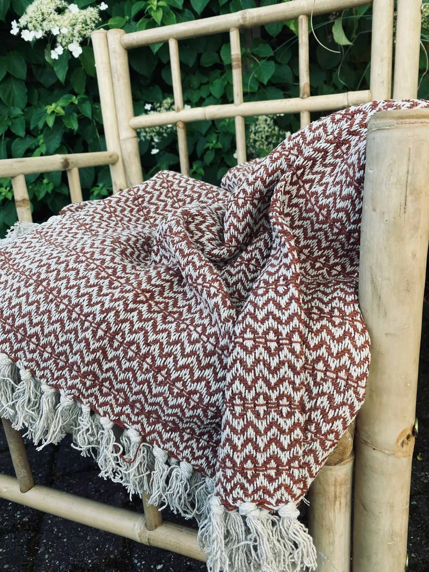 Tæppe i genanvendt bomuld - Terracotta - VIAMAJA.DK