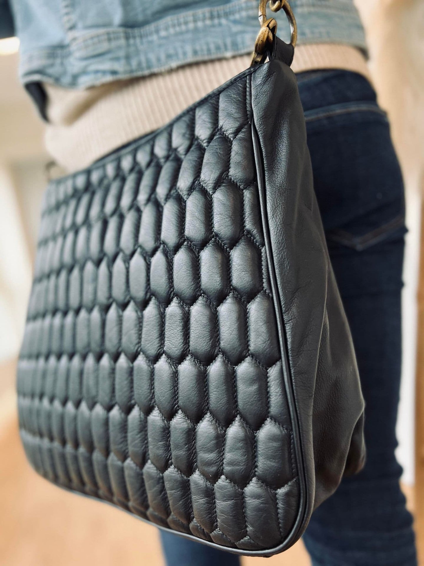 Taske BLACK QUILT - 2 taskeremme medfølger - VIAMAJA.DK