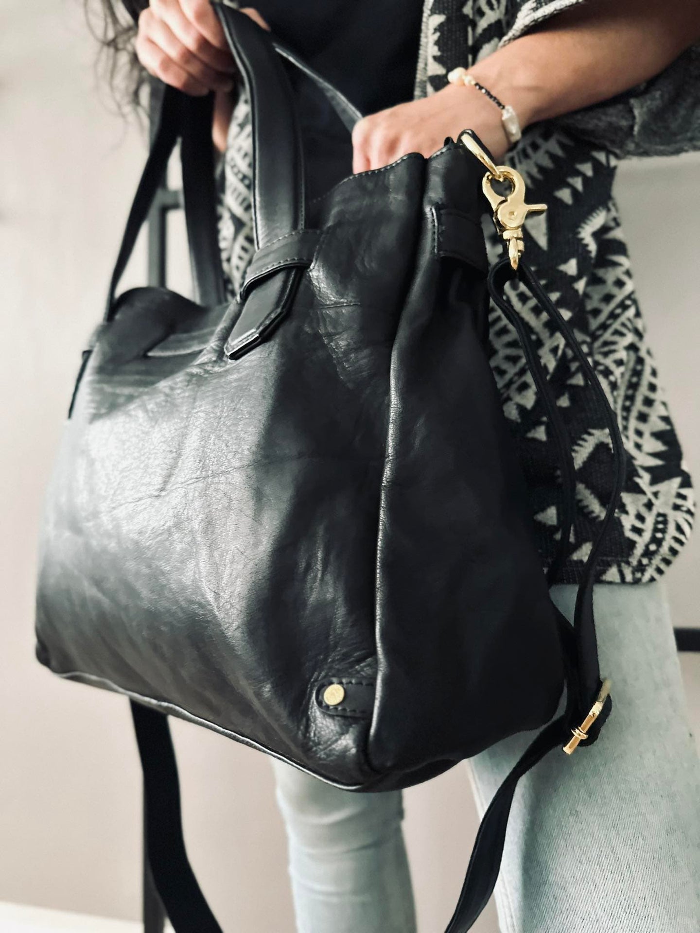 Taske Black Rona - Blød Kalveskind - VIAMAJA.DK