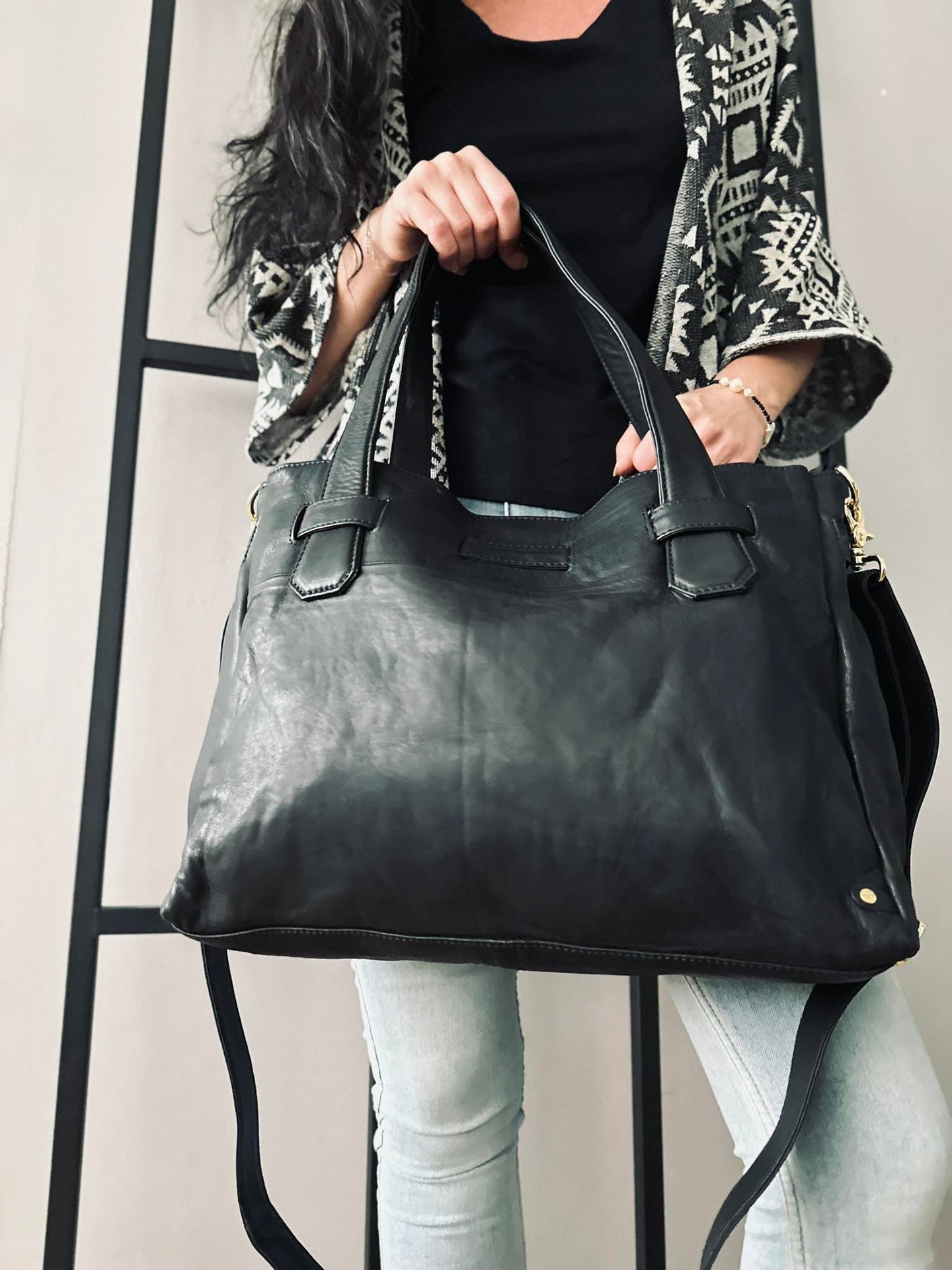 Taske Black Rona - Blød Kalveskind - VIAMAJA.DK