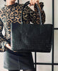 Väska Croco Black leather