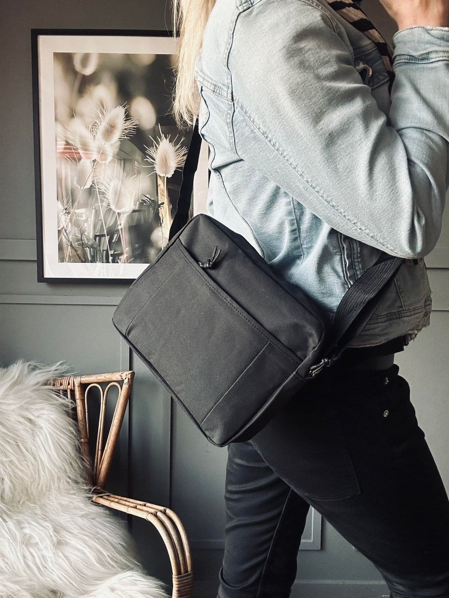 Taske crossbody i sort nylon – Unisex - VIAMAJA.DK