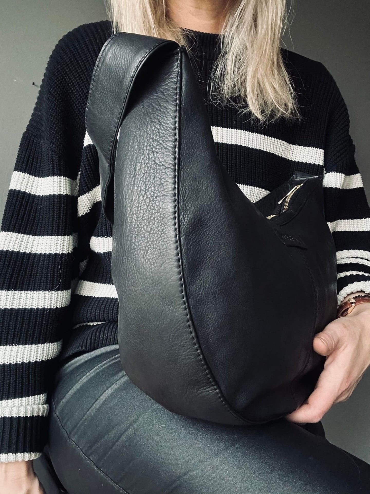 Taske i blød skindkvalitet - Black - VIAMAJA.DK