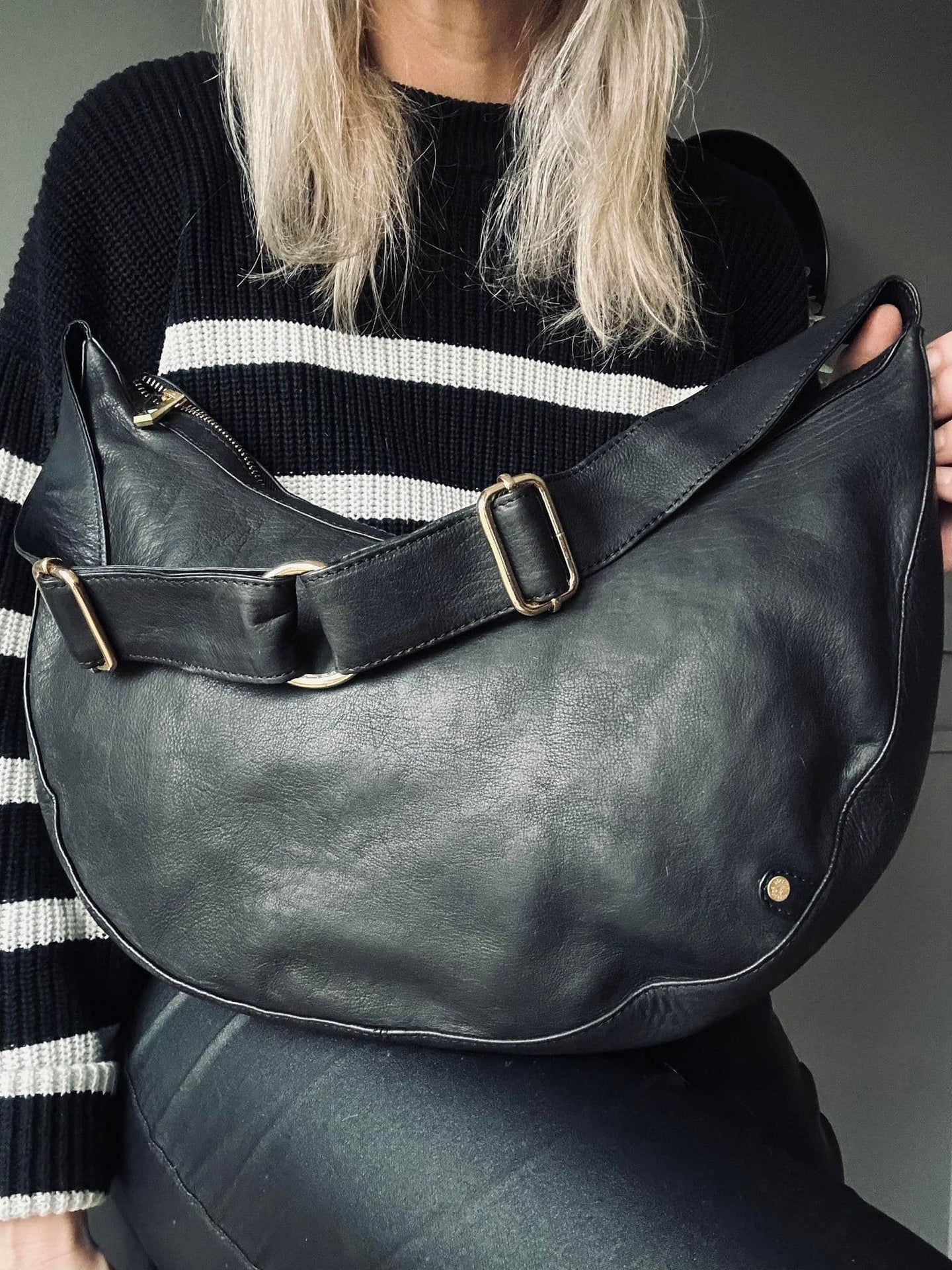 Taske i blød skindkvalitet - Black - VIAMAJA.DK