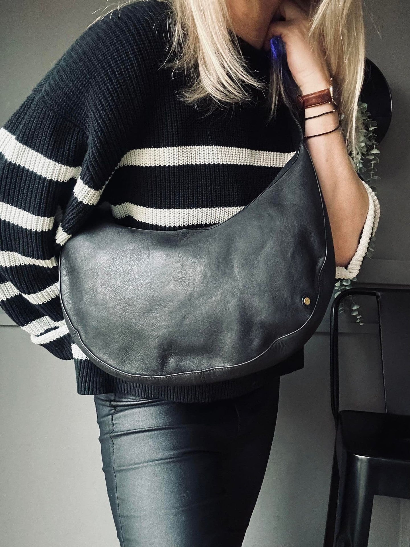 Taske i blød skindkvalitet - Black - VIAMAJA.DK