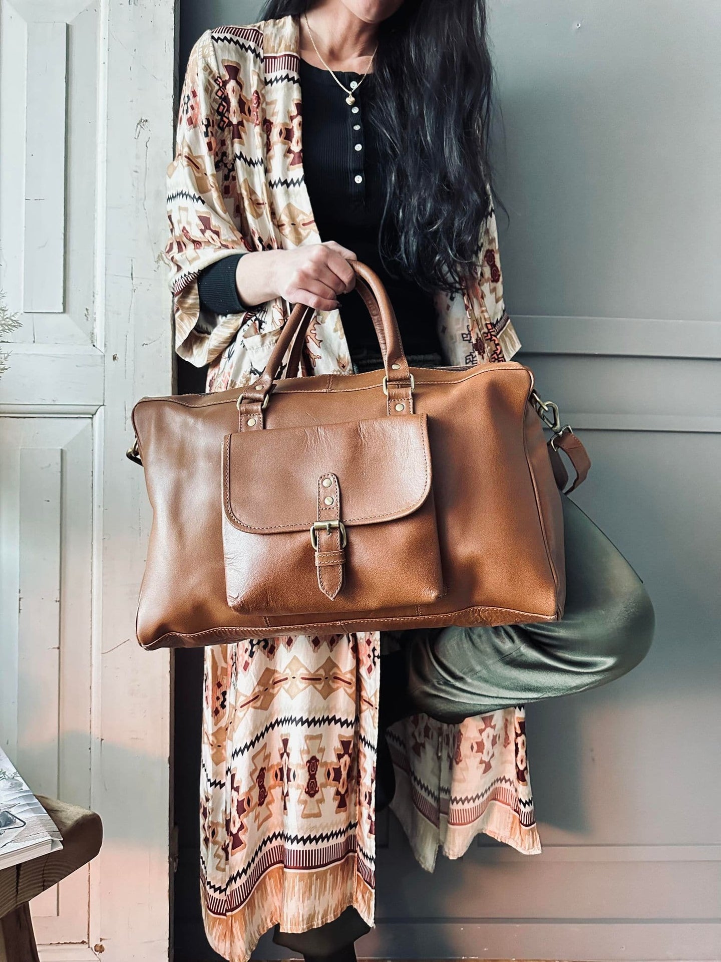 Taske Spencer – Cognac leather - VIAMAJA.DK