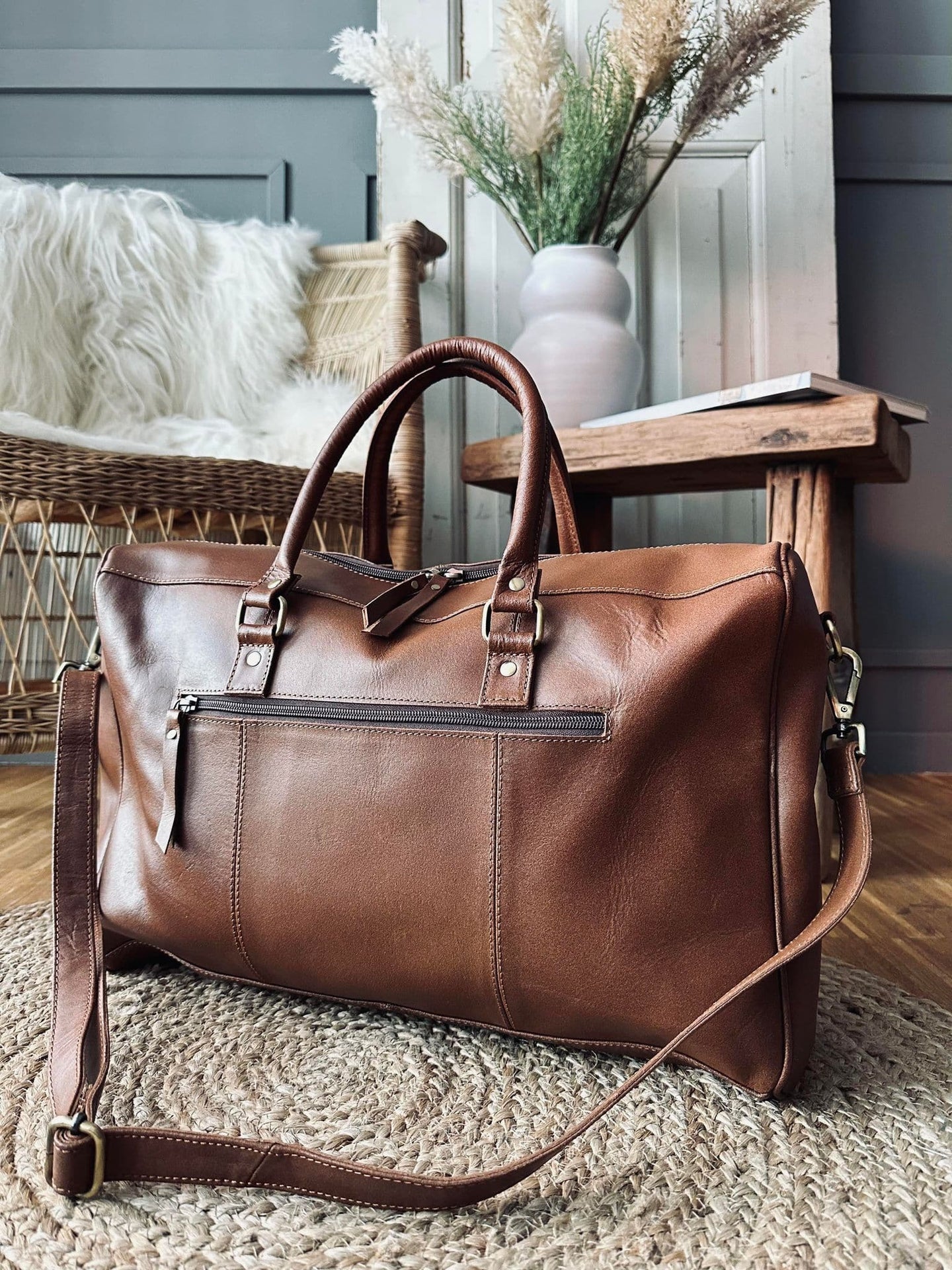 Taske Spencer – Cognac leather - VIAMAJA.DK
