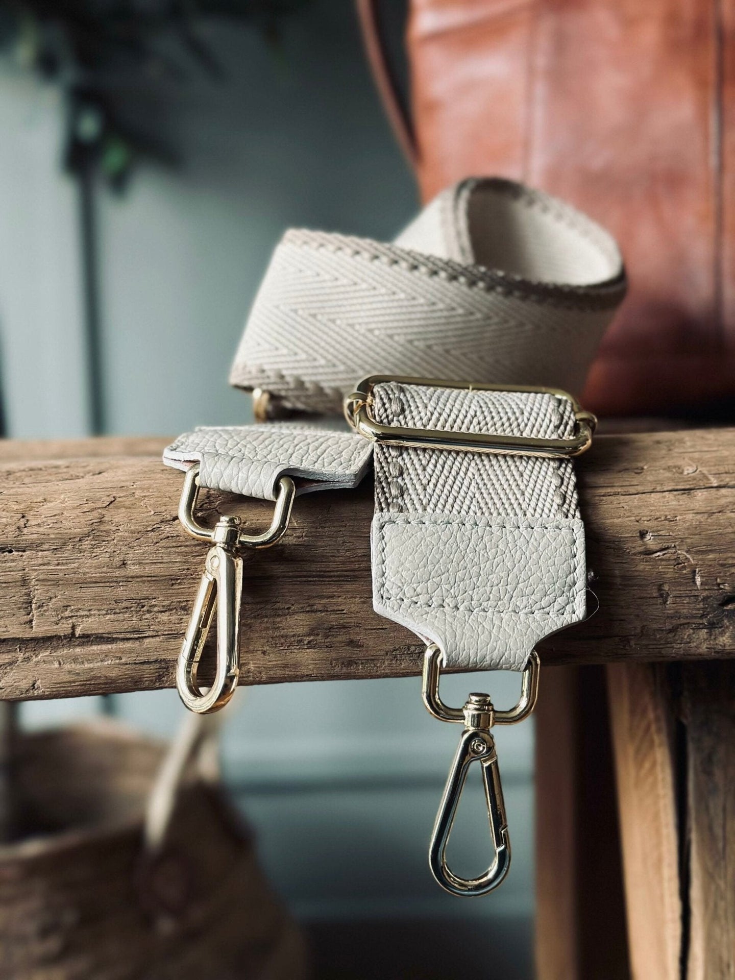 Taskerem Beige m. Guld - VIAMAJA.DK