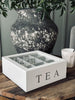 Tebox med 9 fack – White