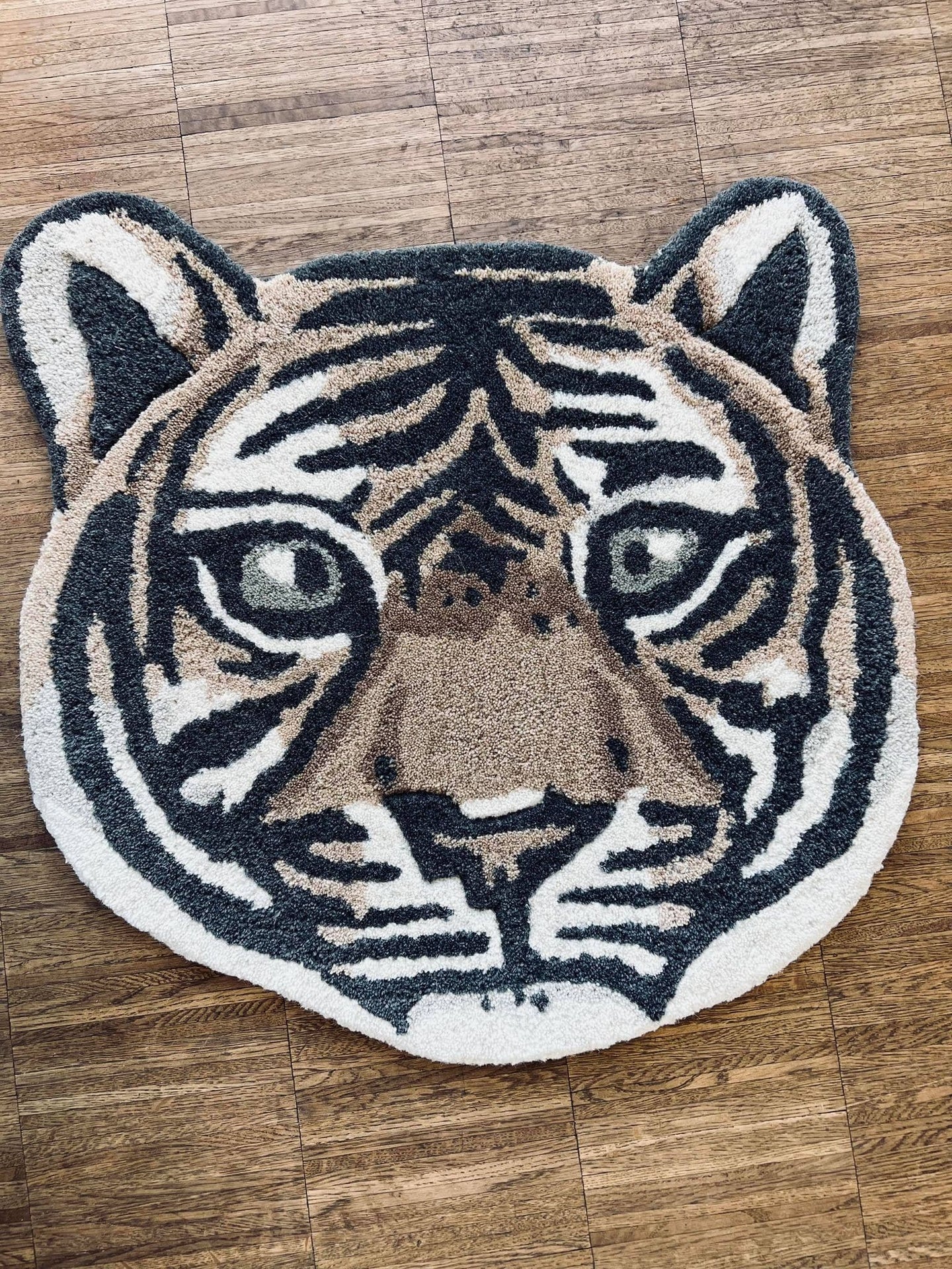 TIGER HOVED I ULD - 50X50 - VIAMAJA.DK