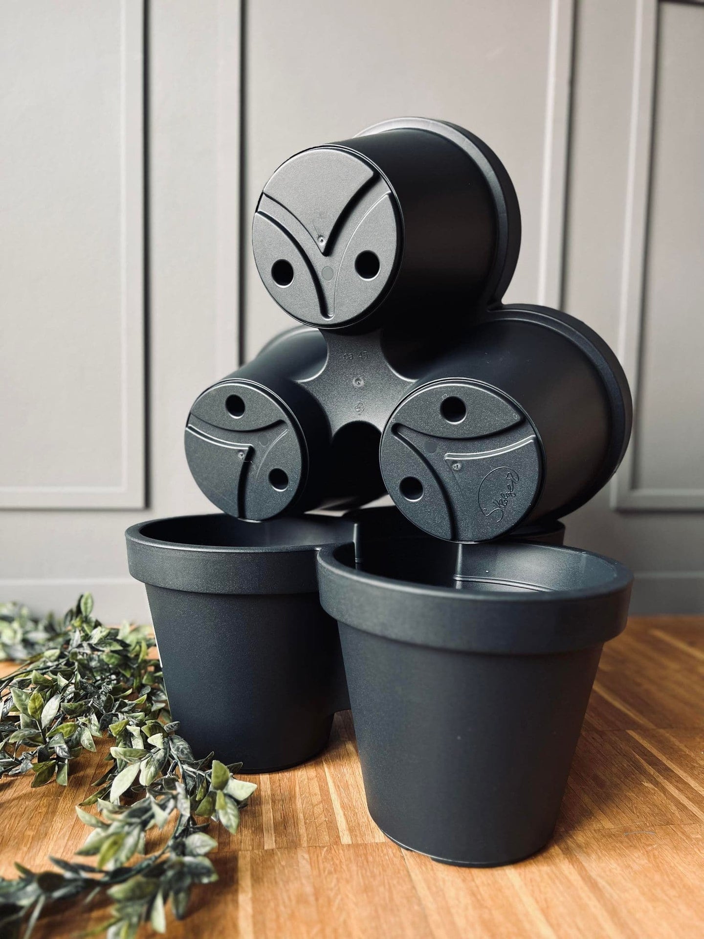 TILBUD 2 stk urtepotte 3-i-1 - Stabelbare recycling - VIAMAJA.DK
