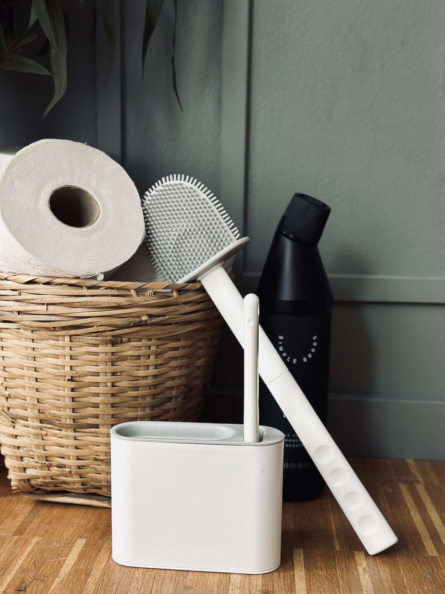 Toiletbørste Silikone sæt med 2 børster - VIAMAJA.DK