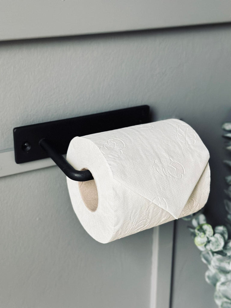 Toiletrulleholder i sort jern - VIAMAJA.DK