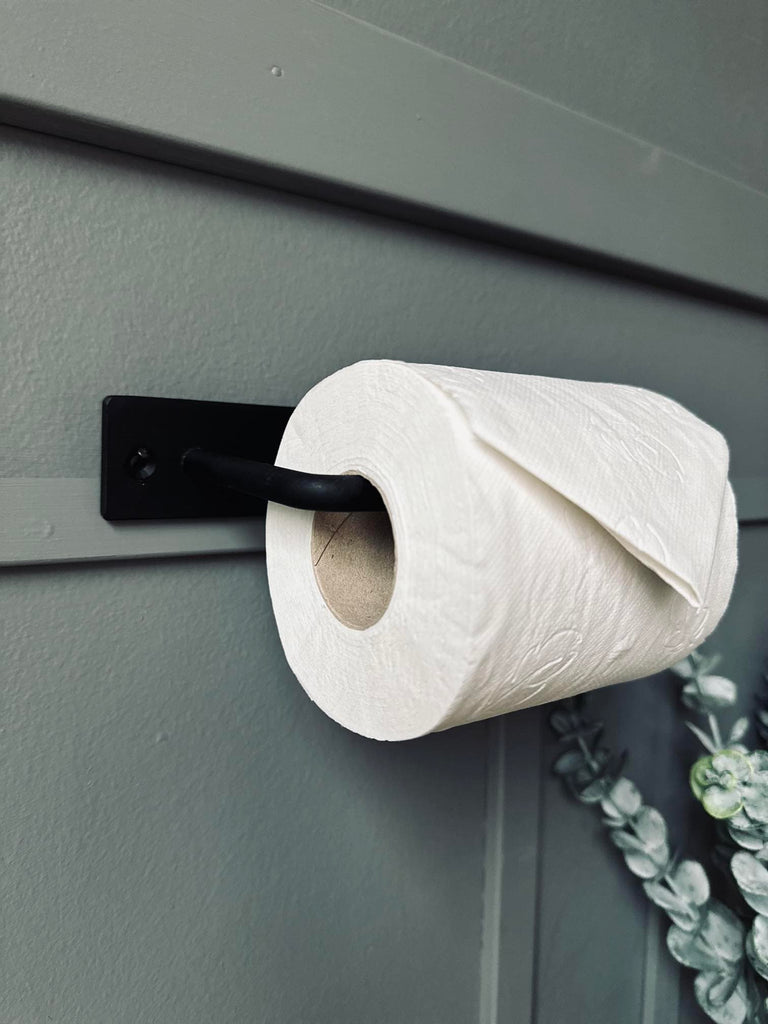 Toiletrulleholder i sort jern - VIAMAJA.DK