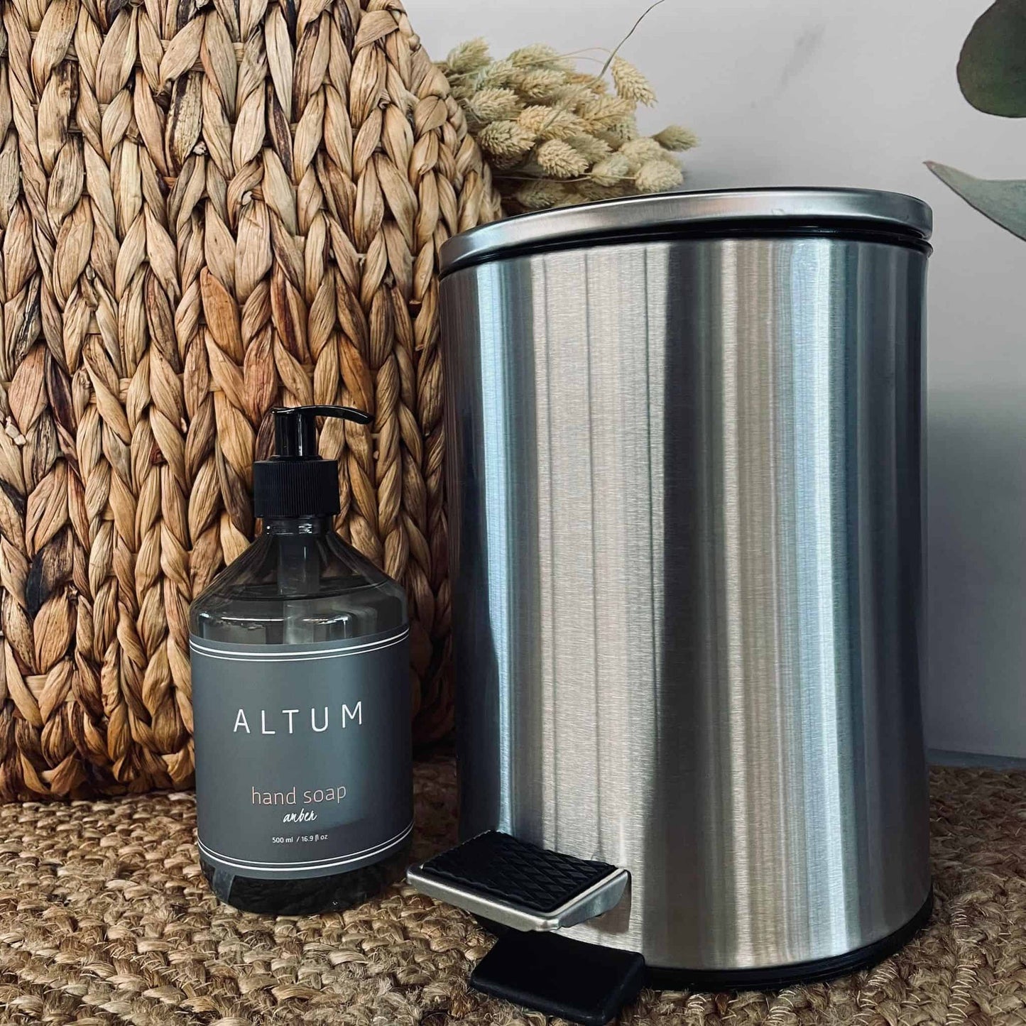 Toiletspand med softclose låg - rustfrit stål - VIAMAJA.DK
