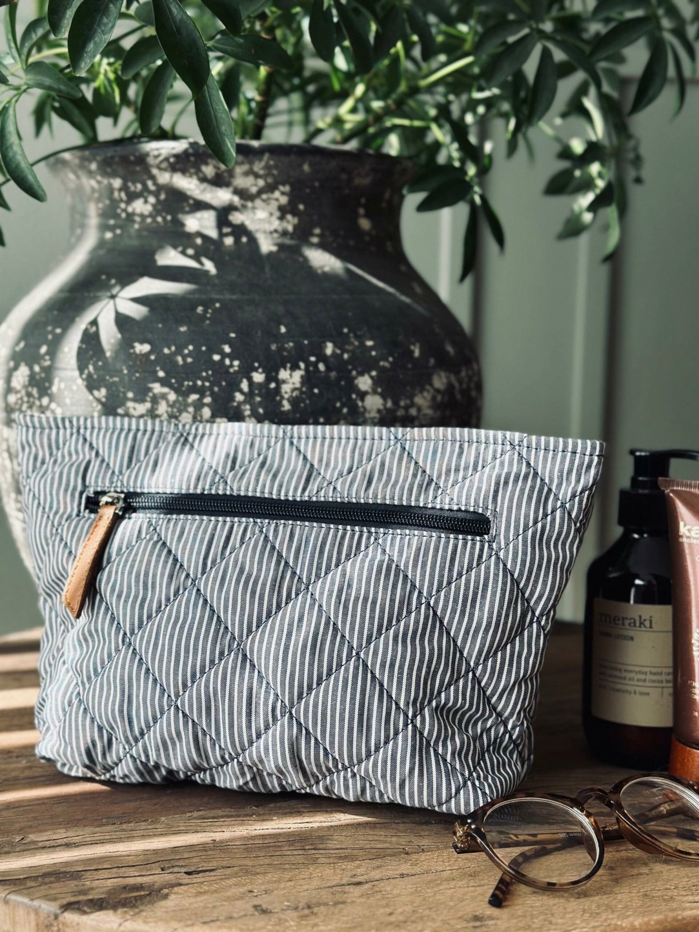 Toilettaske / clutch – Stribet - VIAMAJA.DK