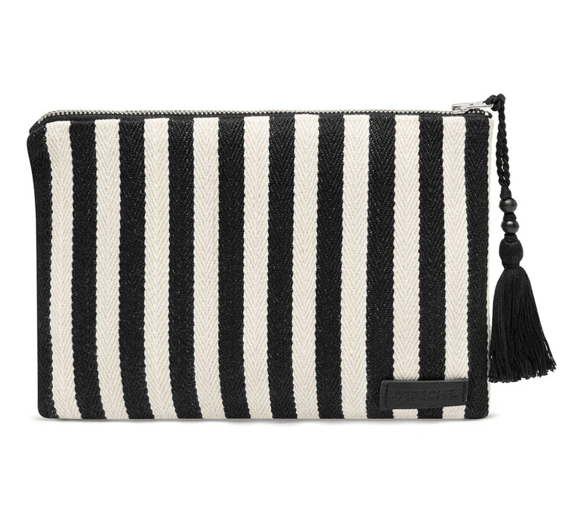 Toilettaske / clutch - STRIPE canvas - VIAMAJA.DK